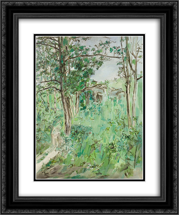 Paysage de printemps 20x24 Black Ornate Wood Framed Art Print Poster with Double Matting by Gruber, Francis