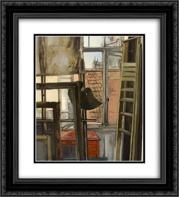 Untitled 20x22 Black Ornate Wood Framed Art Print Poster with Double Matting by Gruber, Francis