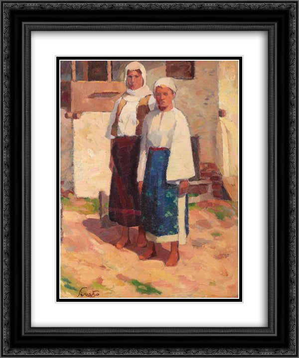 Peasant Women from Dolj 20x24 Black Ornate Wood Framed Art Print Poster with Double Matting by Sirato, Francisc