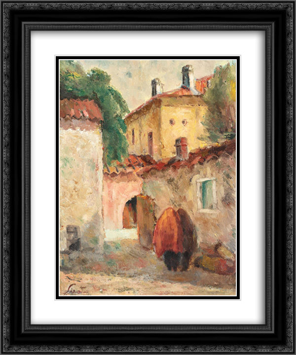 Tatar Women in Mangalia 20x24 Black Ornate Wood Framed Art Print Poster with Double Matting by Sirato, Francisc