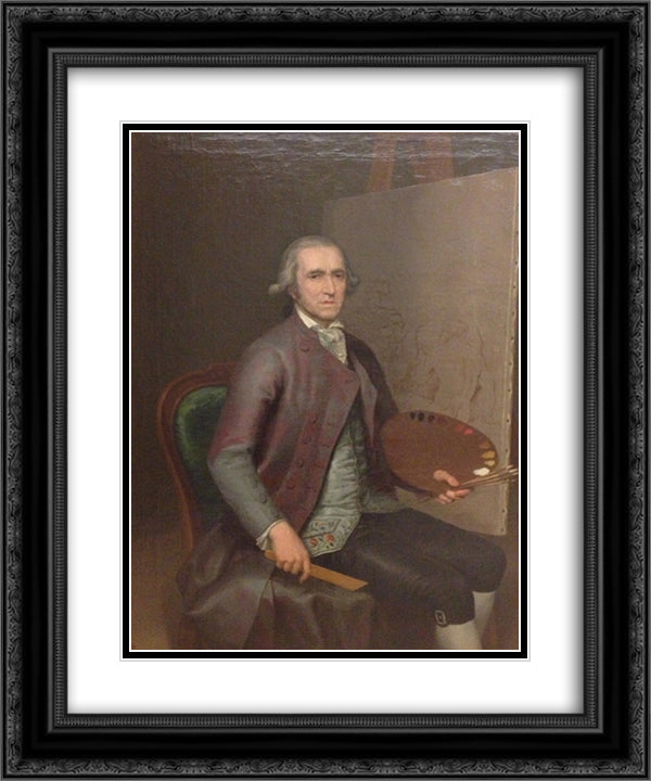 Self-portrait 20x24 Black Ornate Wood Framed Art Print Poster with Double Matting by Bayeu y Subias, Francisco