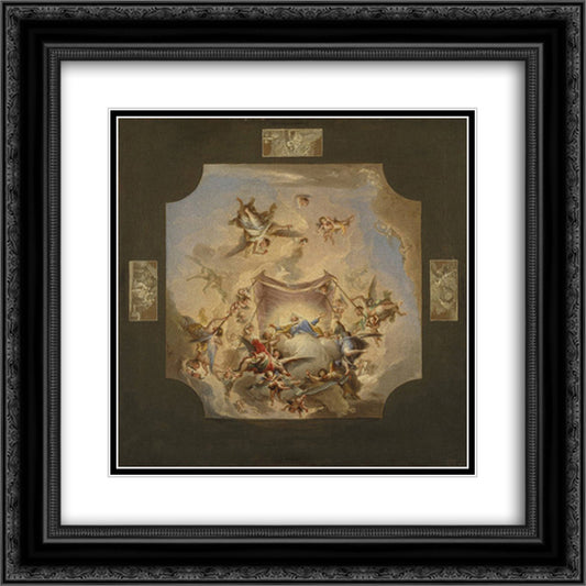 The Eternal Father 20x20 Black Ornate Wood Framed Art Print Poster with Double Matting by Bayeu y Subias, Francisco