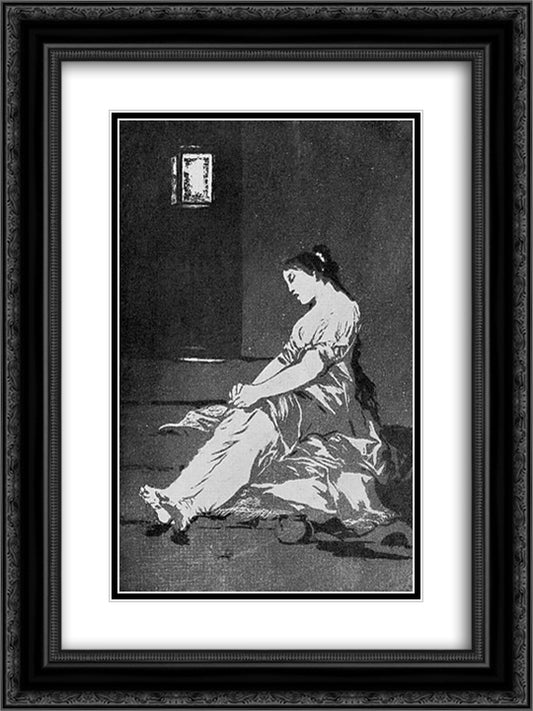 Because she was susceptible 18x24 Black Ornate Wood Framed Art Print Poster with Double Matting by Goya, Francisco