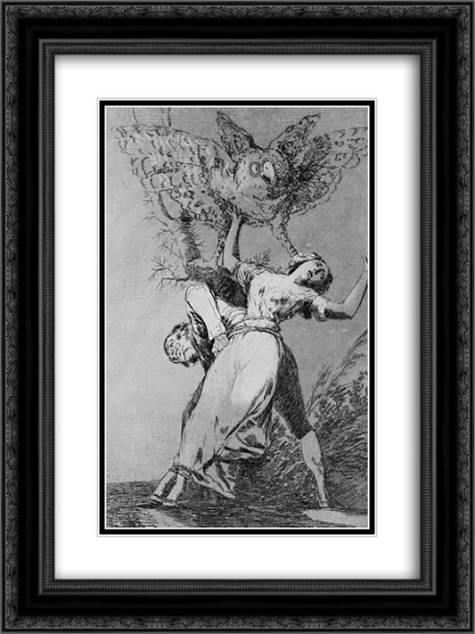 Can't anyone untie us 18x24 Black Ornate Wood Framed Art Print Poster with Double Matting by Goya, Francisco