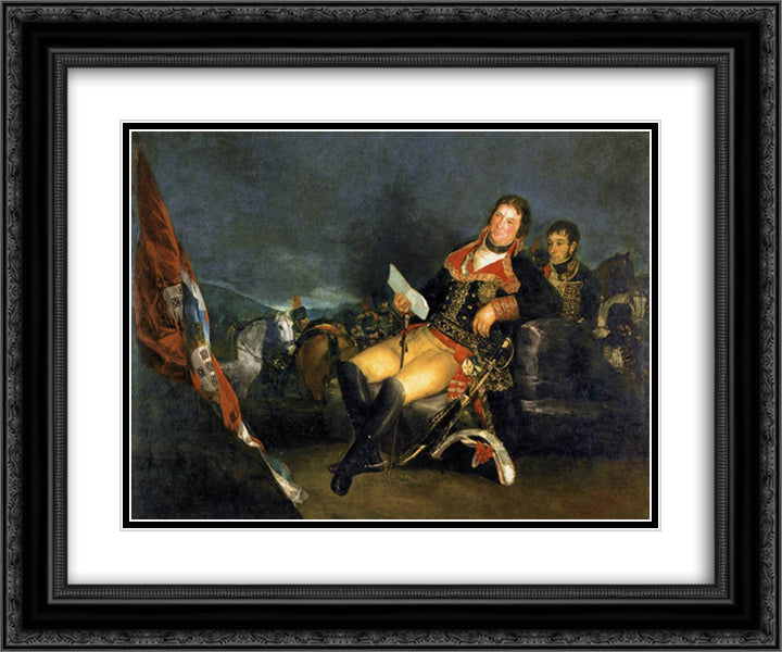 Manuel Godoy, Duke of Alcudia, 'Prince of Peace' 24x20 Black Ornate Wood Framed Art Print Poster with Double Matting by Goya, Francisco