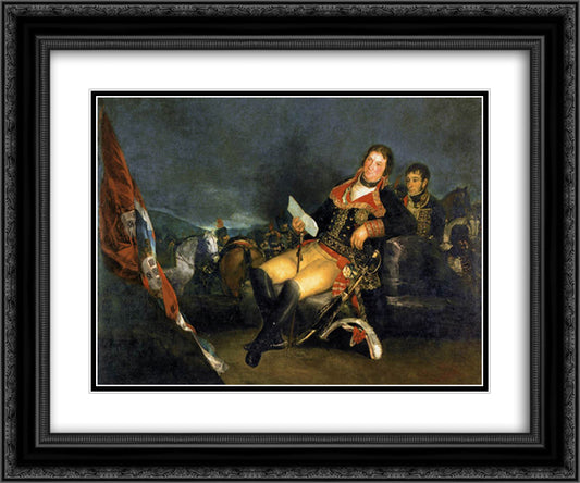 Manuel Godoy, Duke of Alcudia, 'Prince of Peace' 24x20 Black Ornate Wood Framed Art Print Poster with Double Matting by Goya, Francisco