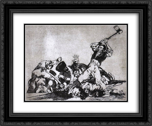 The same 24x20 Black Ornate Wood Framed Art Print Poster with Double Matting by Goya, Francisco