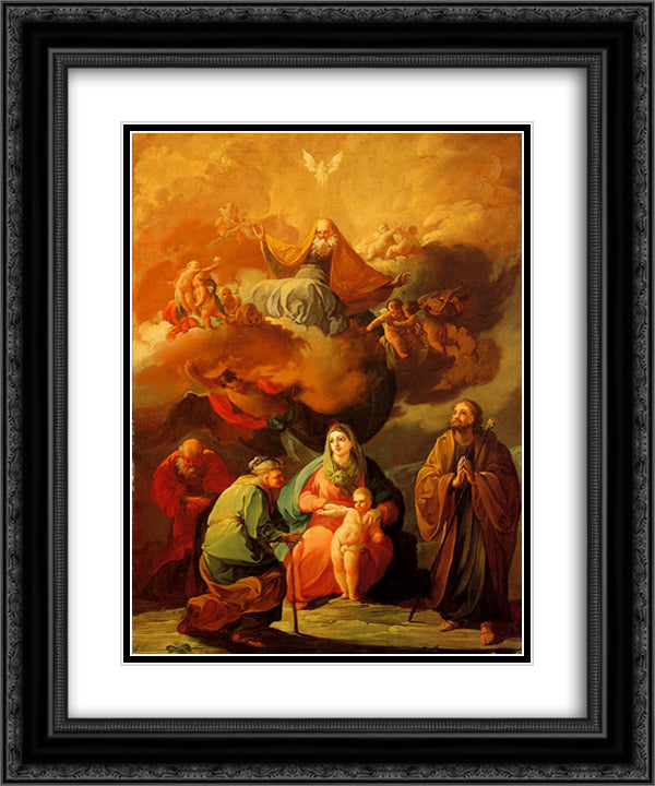 Triple generation 20x24 Black Ornate Wood Framed Art Print Poster with Double Matting by Goya, Francisco