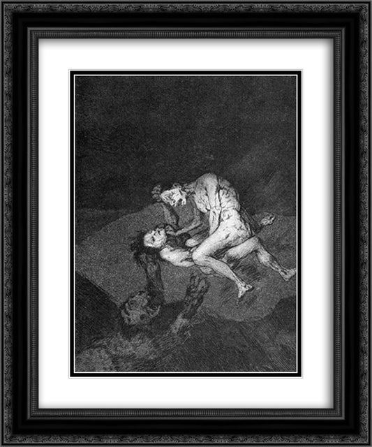 Who could believe it! 20x24 Black Ornate Wood Framed Art Print Poster with Double Matting by Goya, Francisco