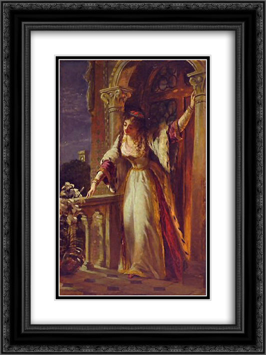 It is I; be not afraid 18x24 Black Ornate Wood Framed Art Print Poster with Double Matting by Dicksee, Frank