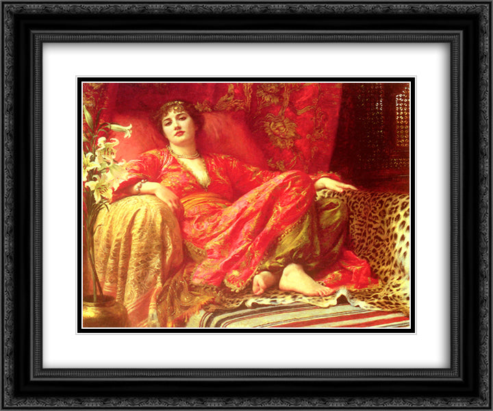 Passion 24x20 Black Ornate Wood Framed Art Print Poster with Double Matting by Dicksee, Frank