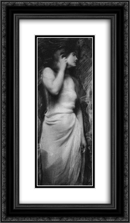 Miss Gene W. 14x24 Black Ornate Wood Framed Art Print Poster with Double Matting by Eugene, Frank