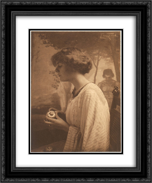 Miss Gladys Lawrence, The Seashell 20x24 Black Ornate Wood Framed Art Print Poster with Double Matting by Eugene, Frank
