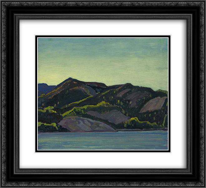 La Cloche 22x20 Black Ornate Wood Framed Art Print Poster with Double Matting by Carmichael, Franklin