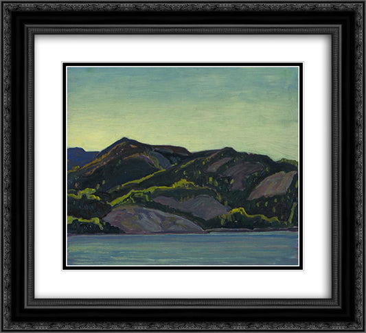 La Cloche 22x20 Black Ornate Wood Framed Art Print Poster with Double Matting by Carmichael, Franklin