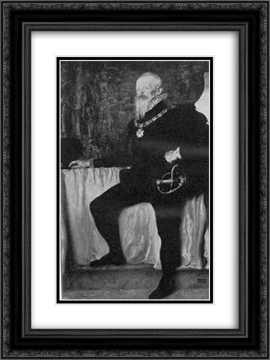 S. K. H. Prince Regent Luitpold of Bavaria 18x24 Black Ornate Wood Framed Art Print Poster with Double Matting by Stuck, Franz