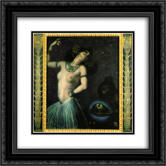 Salome 20x20 Black Ornate Wood Framed Art Print Poster with Double Matting by Stuck, Franz