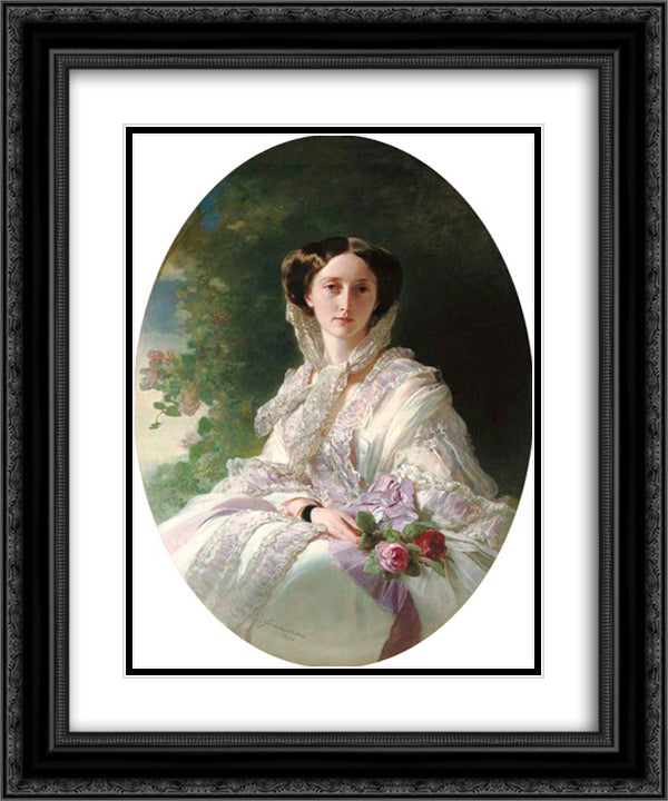 Grand Duchess Olga 20x24 Black Ornate Wood Framed Art Print Poster with Double Matting by Winterhalter, Franz Xaver