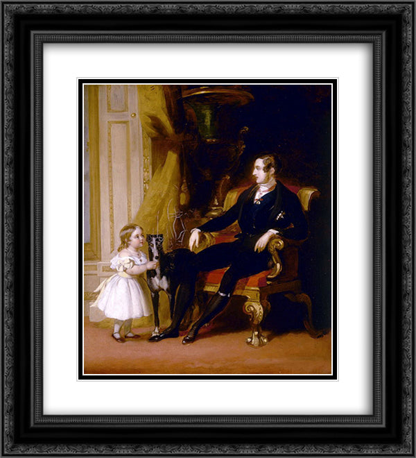 His Royal Highness Prince Albert 20x22 Black Ornate Wood Framed Art Print Poster with Double Matting by Winterhalter, Franz Xaver