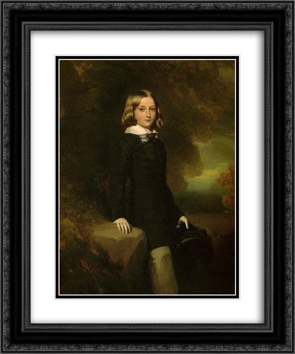 Leopold, Duke of Brabant 20x24 Black Ornate Wood Framed Art Print Poster with Double Matting by Winterhalter, Franz Xaver