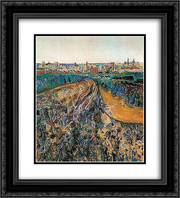Dight's Falls 20x22 Black Ornate Wood Framed Art Print Poster with Double Matting by Williams, Fred