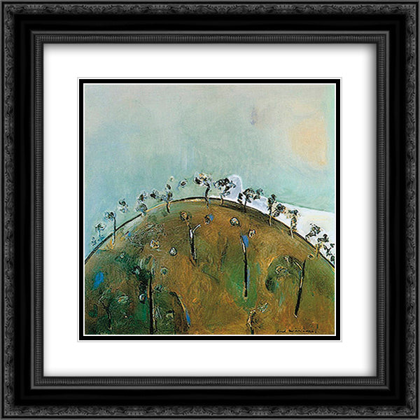 Hillock 20x20 Black Ornate Wood Framed Art Print Poster with Double Matting by Williams, Fred