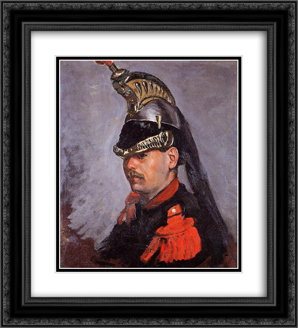 Portrait of Alphonse Tissie 20x22 Black Ornate Wood Framed Art Print Poster with Double Matting by Bazille, Frederic