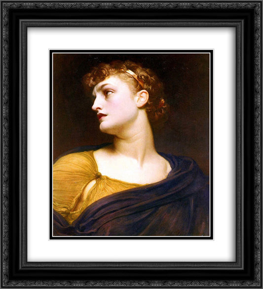 Antigone 20x22 Black Ornate Wood Framed Art Print Poster with Double Matting by Leighton, Frederic