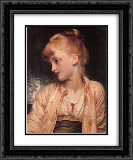 Gulnihal 20x24 Black Ornate Wood Framed Art Print Poster with Double Matting by Leighton, Frederic