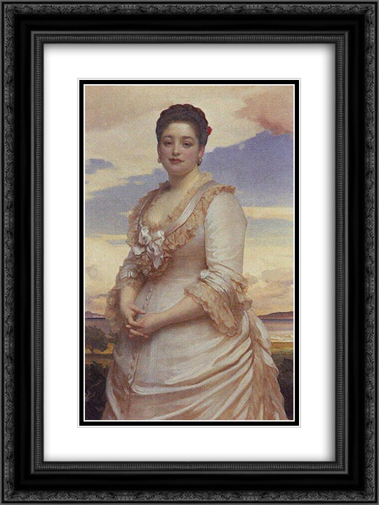 Hannah de Rothschild 18x24 Black Ornate Wood Framed Art Print Poster with Double Matting by Leighton, Frederic