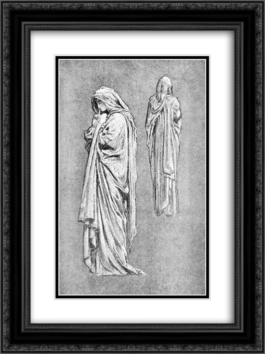 Illustrations from Volume 1 of The Yellow Book 18x24 Black Ornate Wood Framed Art Print Poster with Double Matting by Leighton, Frederic