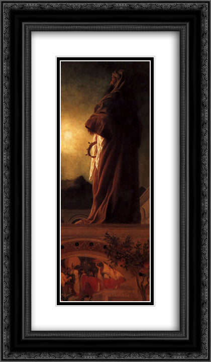 Joseph 14x24 Black Ornate Wood Framed Art Print Poster with Double Matting by Leighton, Frederic