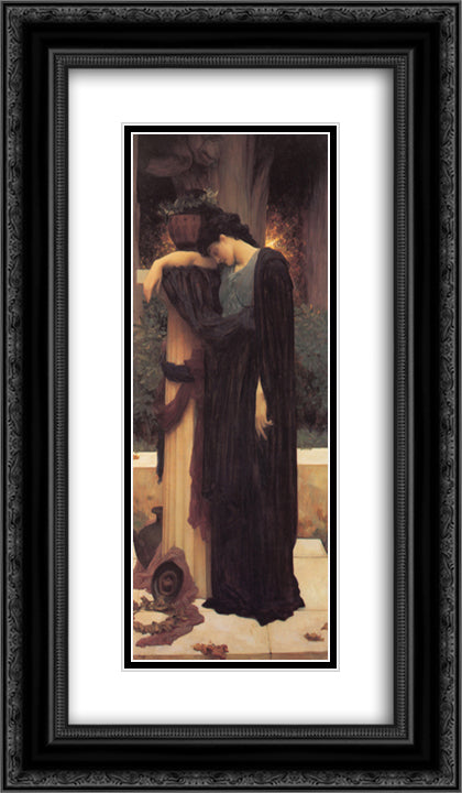 Lachrymae 14x24 Black Ornate Wood Framed Art Print Poster with Double Matting by Leighton, Frederic