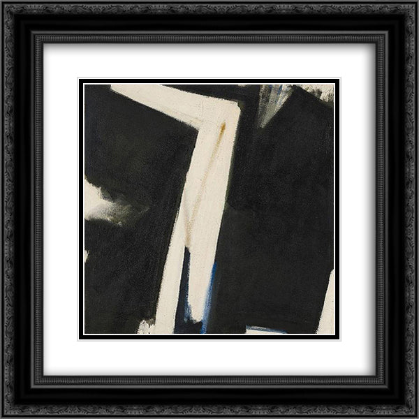 Aux Murs 20x20 Black Ornate Wood Framed Art Print Poster with Double Matting by Thursz, Frederic Matys