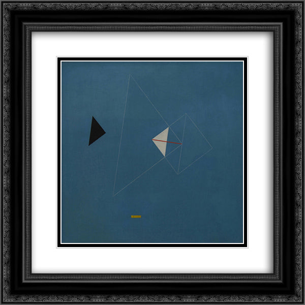 Composition No. 116 20x20 Black Ornate Wood Framed Art Print Poster with Double Matting by Vordemberge Gildewart, Friedrich