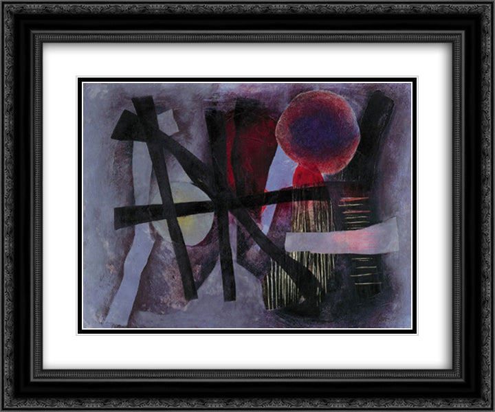 In der Erde 24x20 Black Ornate Wood Framed Art Print Poster with Double Matting by Winter, Fritz