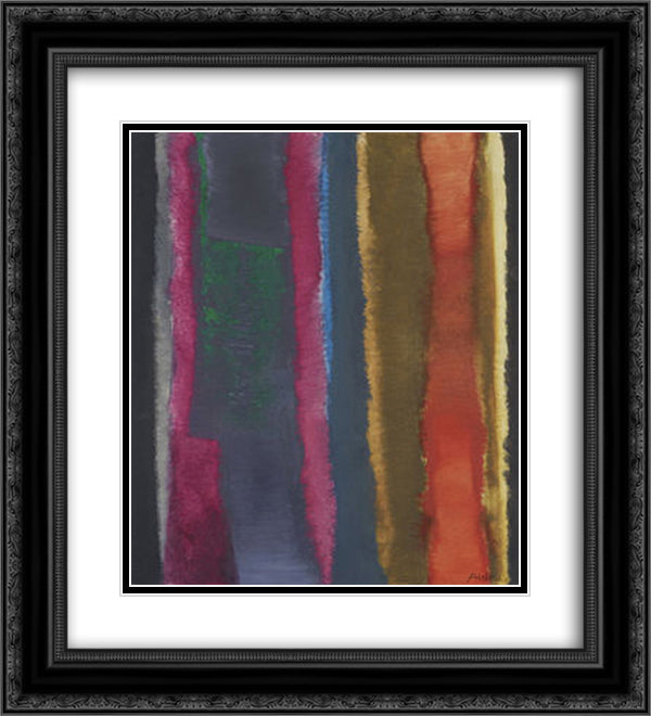 Vertikal 20x22 Black Ornate Wood Framed Art Print Poster with Double Matting by Winter, Fritz