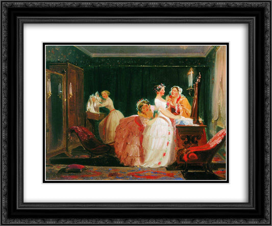 Fees for the crown 24x20 Black Ornate Wood Framed Art Print Poster with Double Matting by Bronnikov, Fyodor