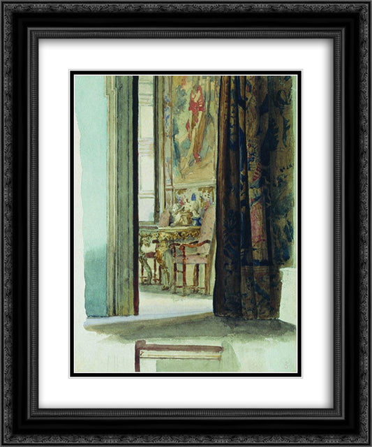 Fragment of the interior 20x24 Black Ornate Wood Framed Art Print Poster with Double Matting by Bronnikov, Fyodor
