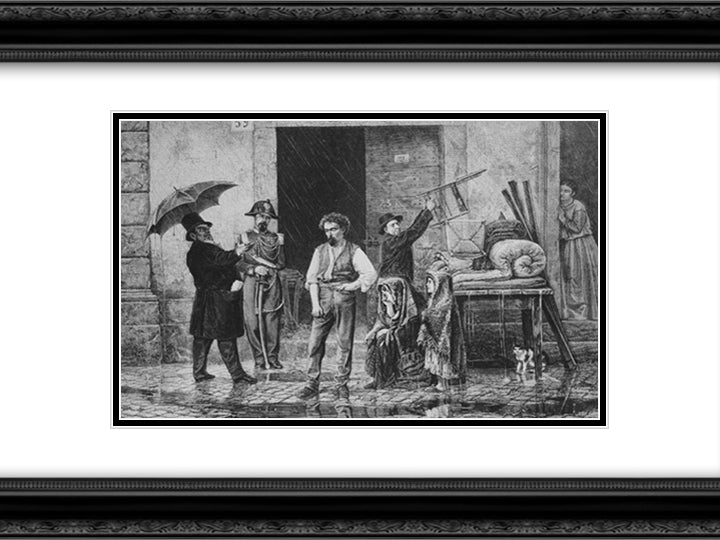 The Garden Arbor 24x18 Black Ornate Wood Framed Art Print Poster with Double Matting by Bronnikov, Fyodor