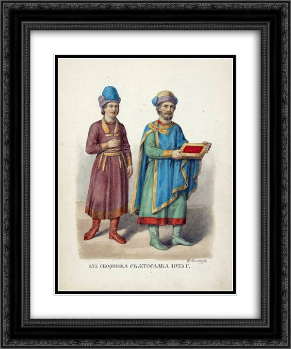 From Svyatoslav's snornik 20x24 Black Ornate Wood Framed Art Print Poster with Double Matting by Solntsev, Fyodor