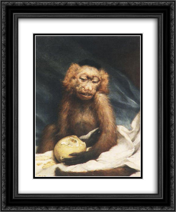 Bitter Experience 20x24 Black Ornate Wood Framed Art Print Poster with Double Matting by Max, Gabriel von