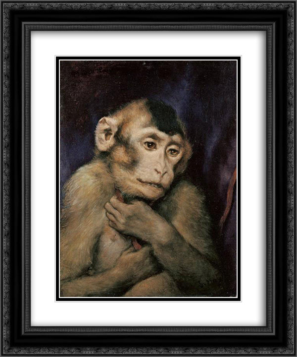 Model Laura 20x24 Black Ornate Wood Framed Art Print Poster with Double Matting by Max, Gabriel von