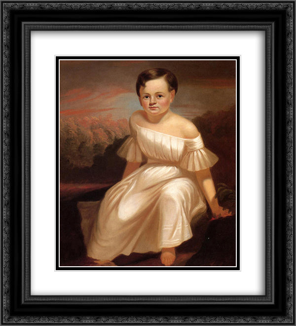 Miss Sallie Ann Camden 20x22 Black Ornate Wood Framed Art Print Poster with Double Matting by Bingham, George Caleb