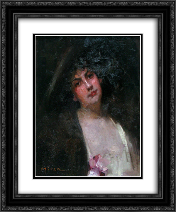 Princess Aristizza Ghyka 20x24 Black Ornate Wood Framed Art Print Poster with Double Matting by Mirea, George Demetrescu