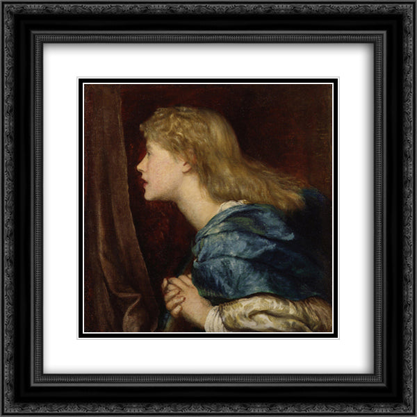 Dame (Alice) Ellen Terry 20x20 Black Ornate Wood Framed Art Print Poster with Double Matting by Watts, George Frederick