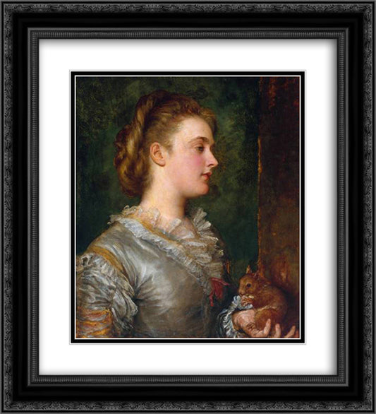 Dorothy Tennant, Later Lady Stanley 20x22 Black Ornate Wood Framed Art Print Poster with Double Matting by Watts, George Frederick