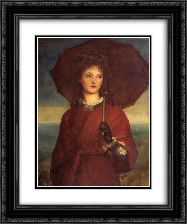 Eveleen Tennant, later Mrs F.W.H. Myers 20x24 Black Ornate Wood Framed Art Print Poster with Double Matting by Watts, George Frederick