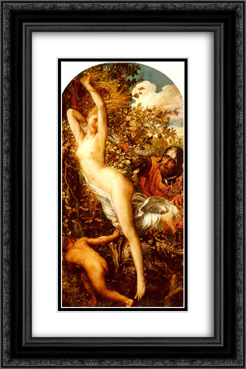 Fata Morgana 16x24 Black Ornate Wood Framed Art Print Poster with Double Matting by Watts, George Frederick