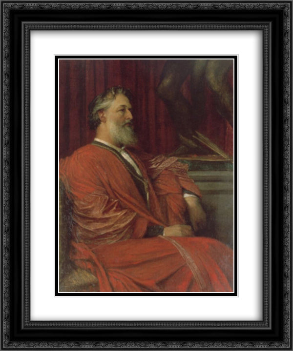 Frederic Lord Leighton 20x24 Black Ornate Wood Framed Art Print Poster with Double Matting by Watts, George Frederick